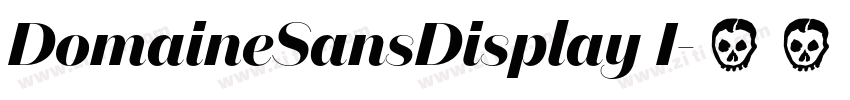 DomaineSansDisplay I字体转换